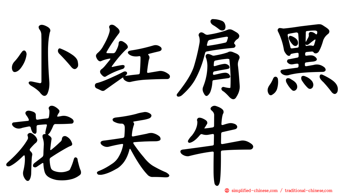 小红肩黑花天牛