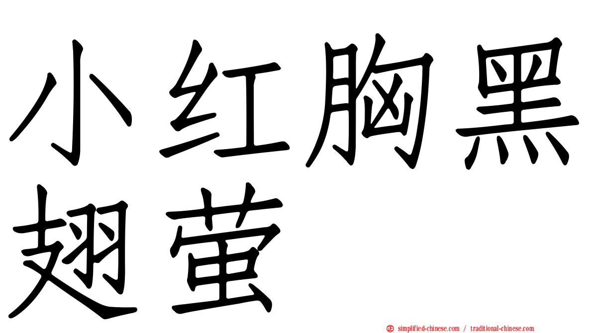 小红胸黑翅萤
