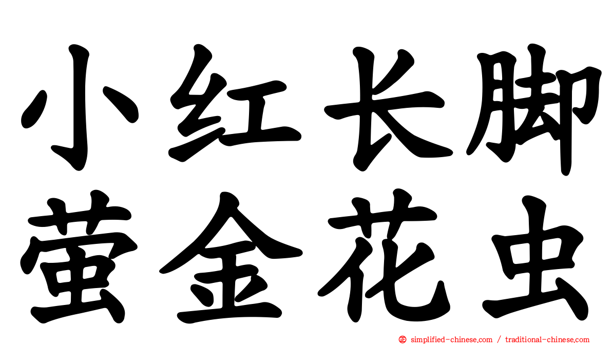 小红长脚萤金花虫