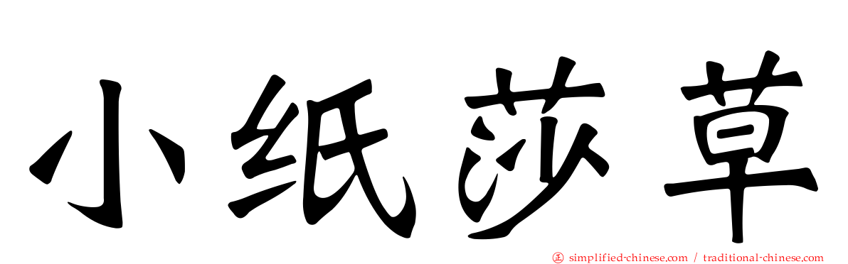 小纸莎草