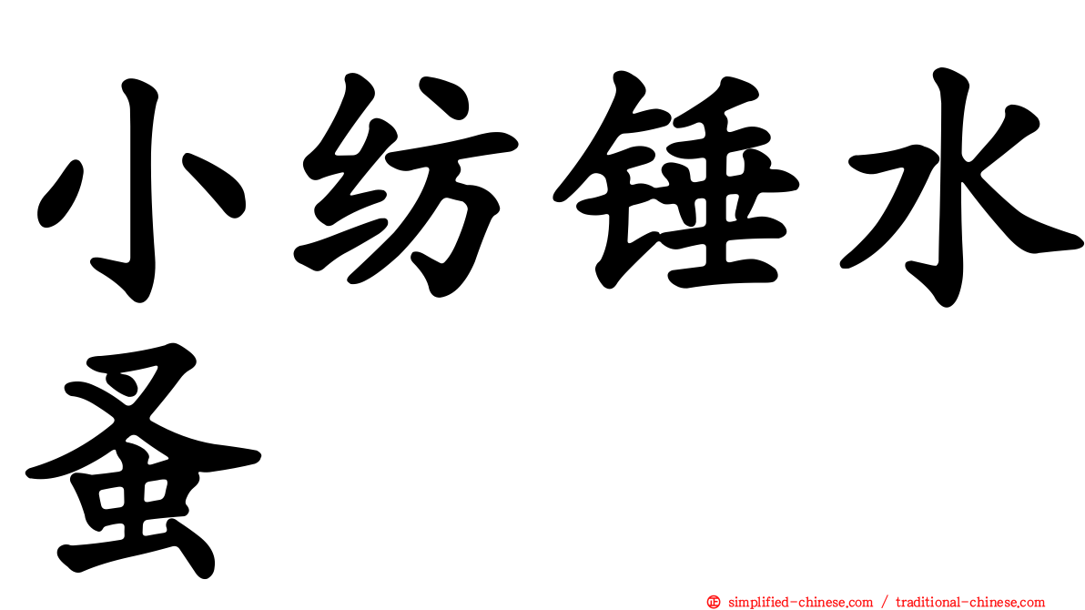 小纺锤水蚤