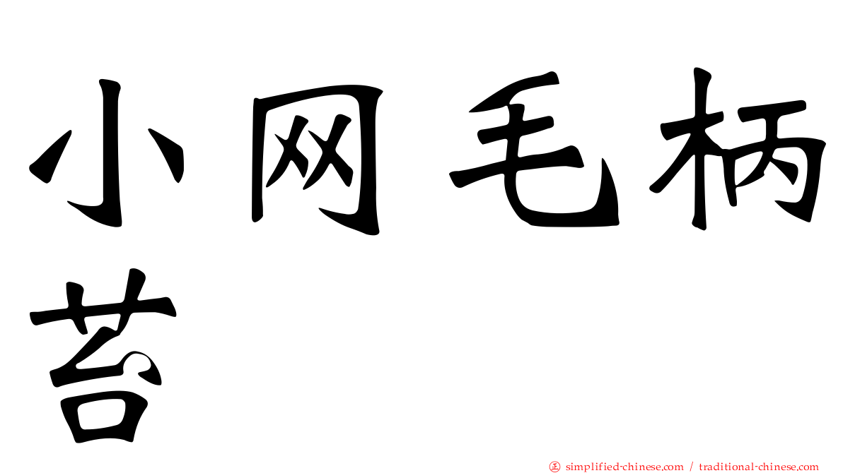 小网毛柄苔