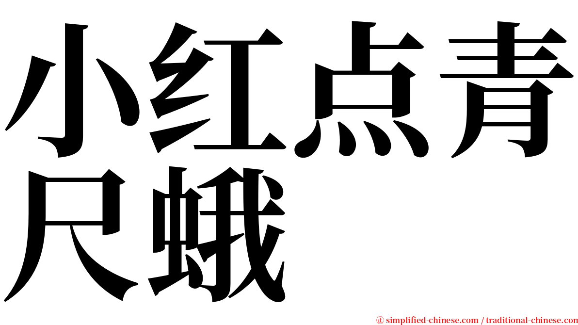小红点青尺蛾 serif font