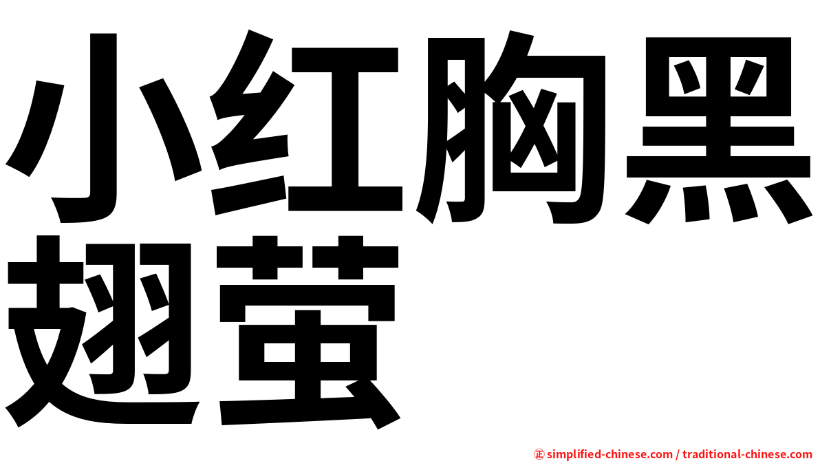 小红胸黑翅萤
