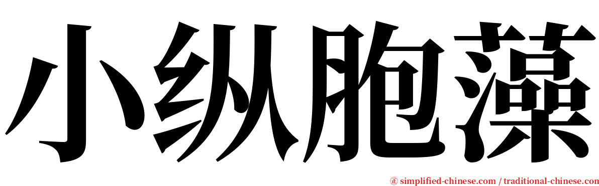 小纵胞藻 serif font