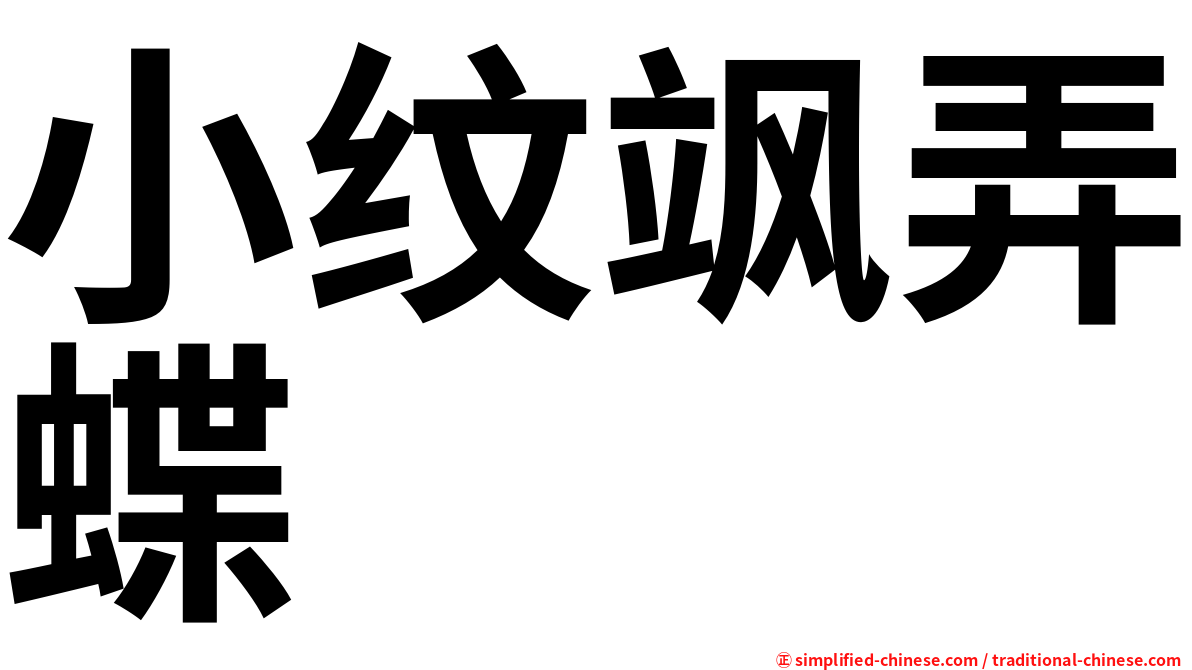 小纹飒弄蝶