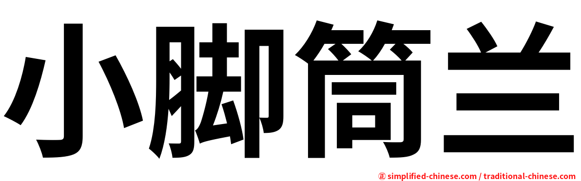 小脚筒兰