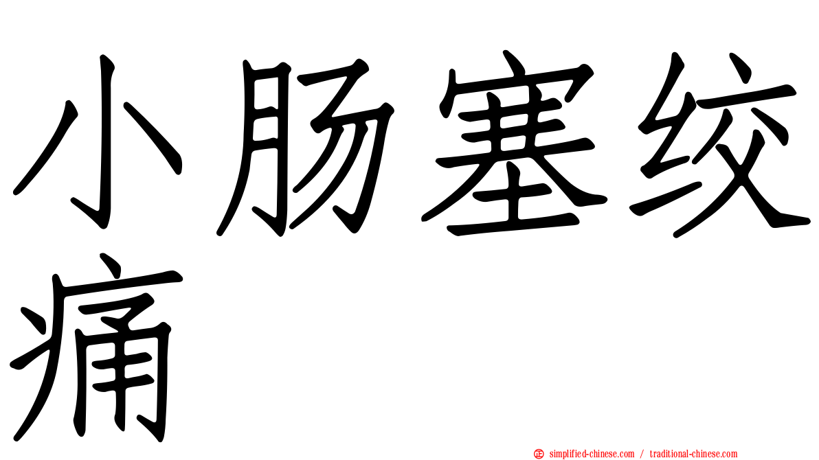 小肠塞绞痛
