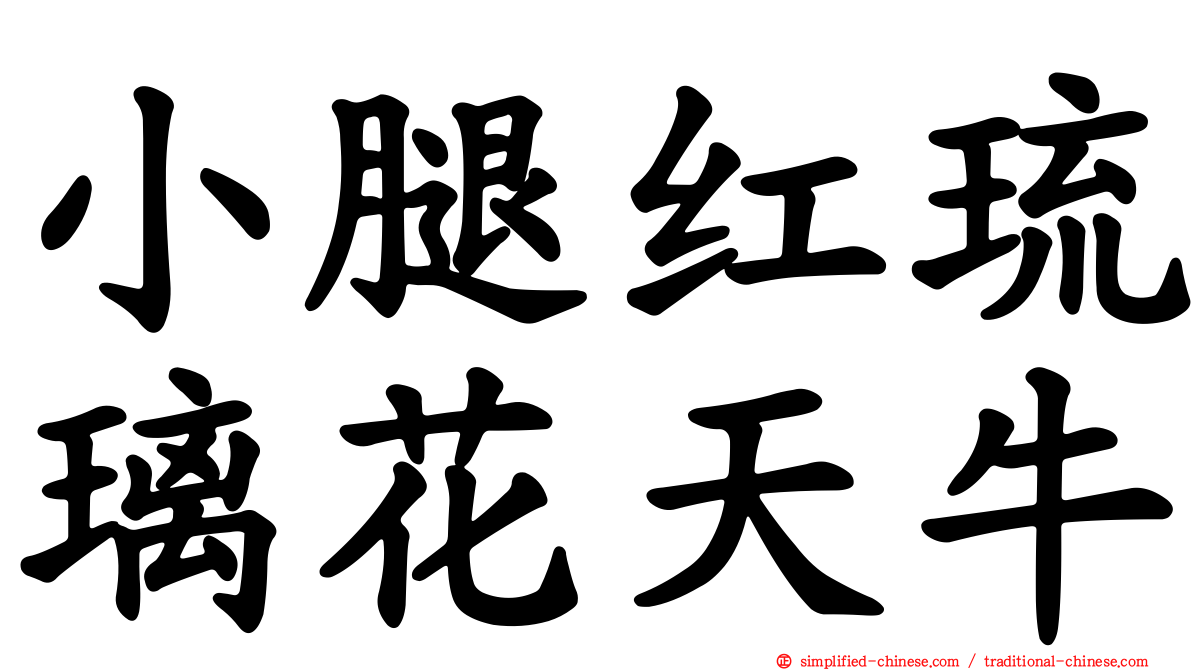 小腿红琉璃花天牛