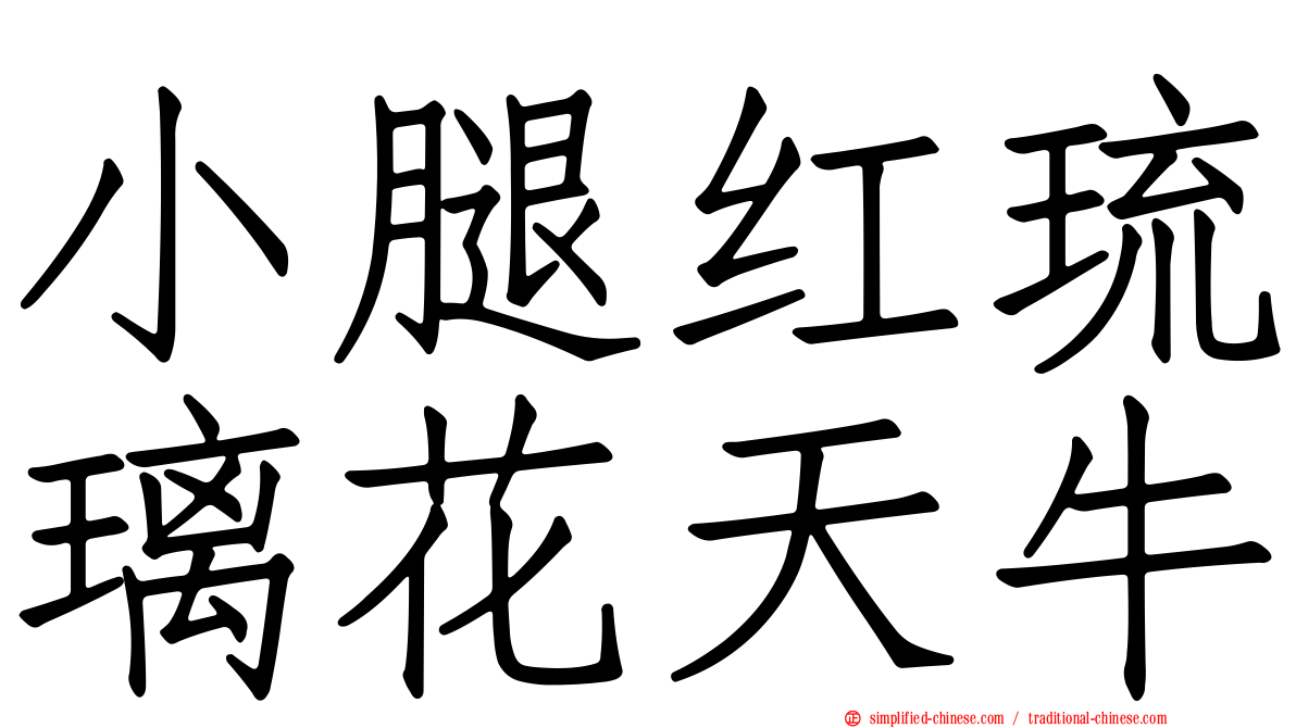 小腿红琉璃花天牛