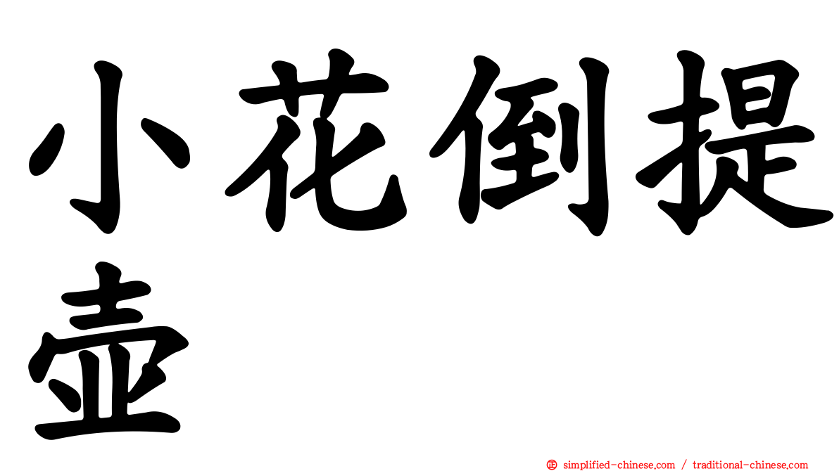 小花倒提壶