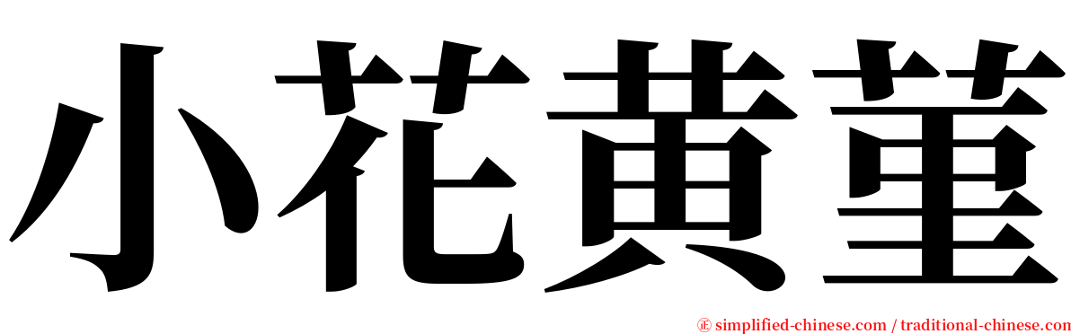 小花黄菫 serif font