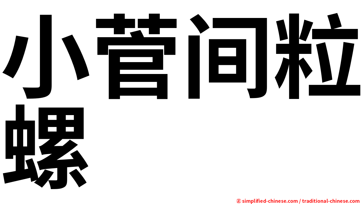 小菅间粒螺