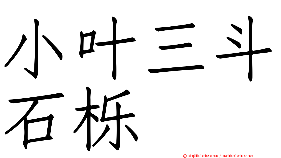 小叶三斗石栎