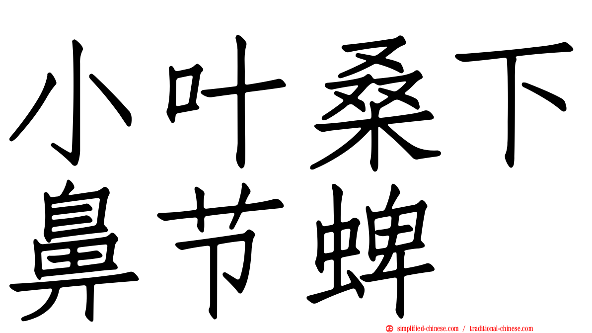 小叶桑下鼻节蜱