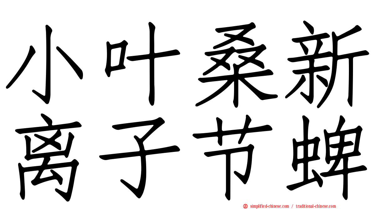 小叶桑新离子节蜱