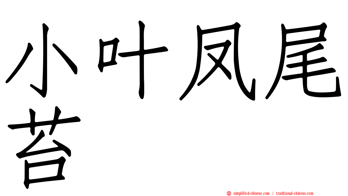 小叶凤尾苔