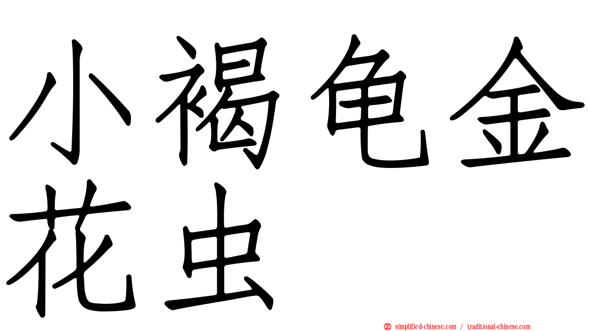 小褐龟金花虫