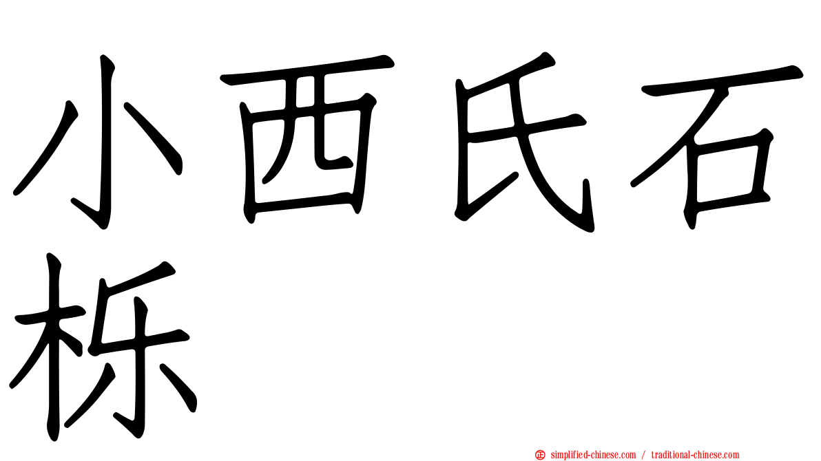 小西氏石栎