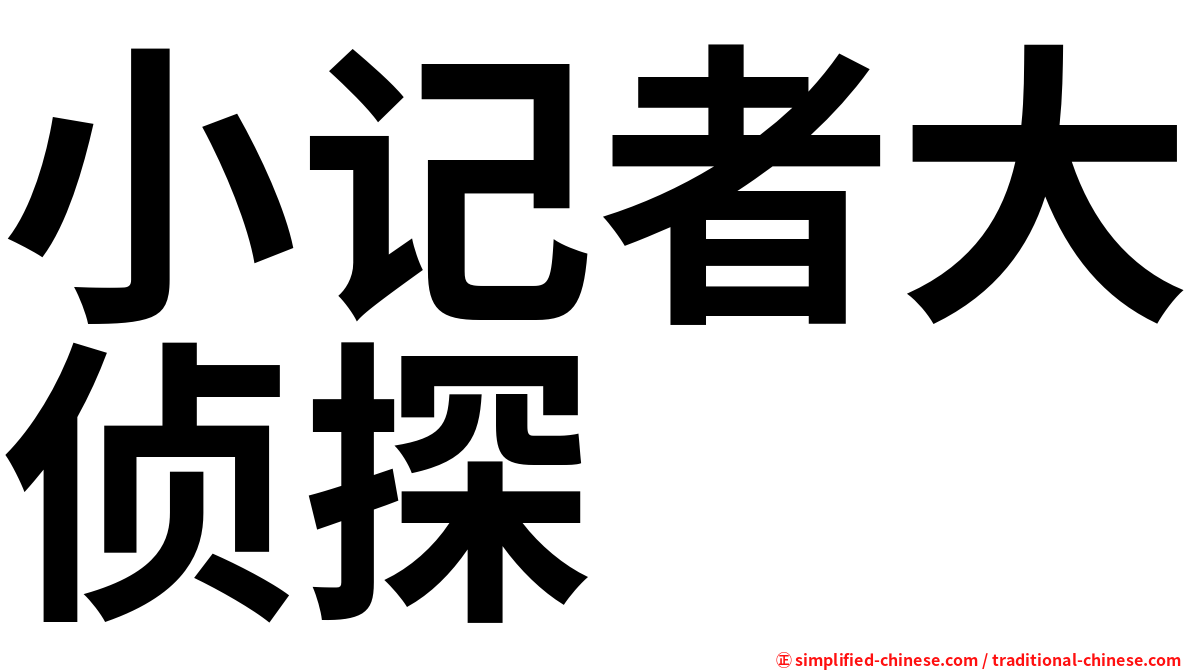 小记者大侦探
