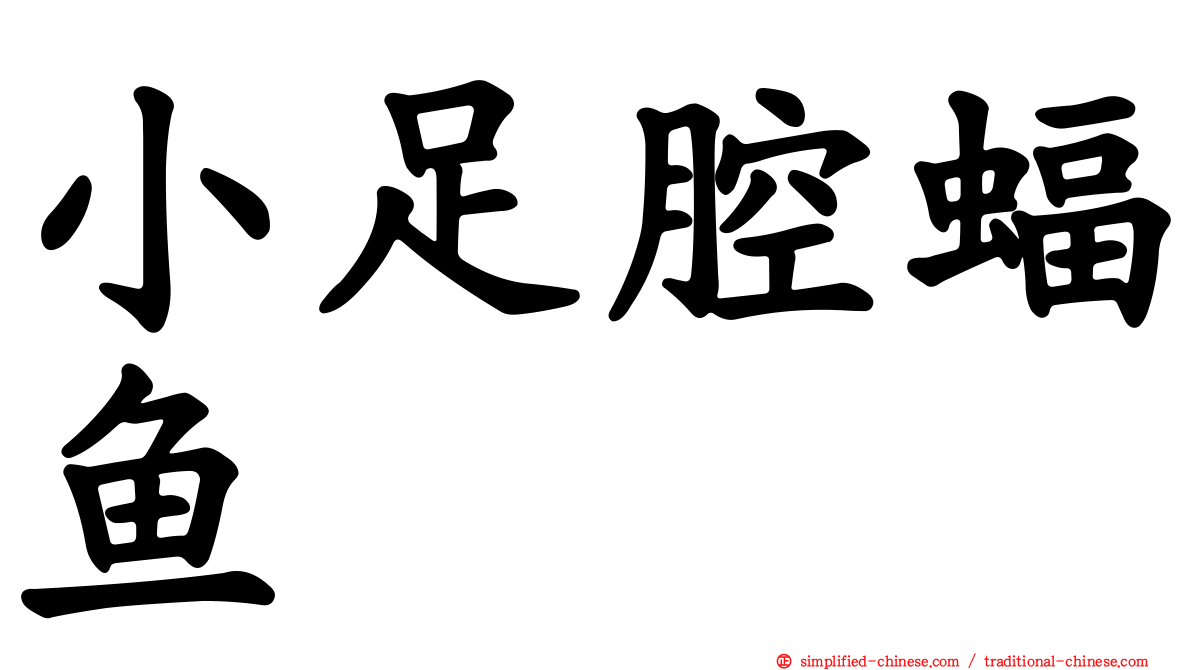小足腔蝠鱼