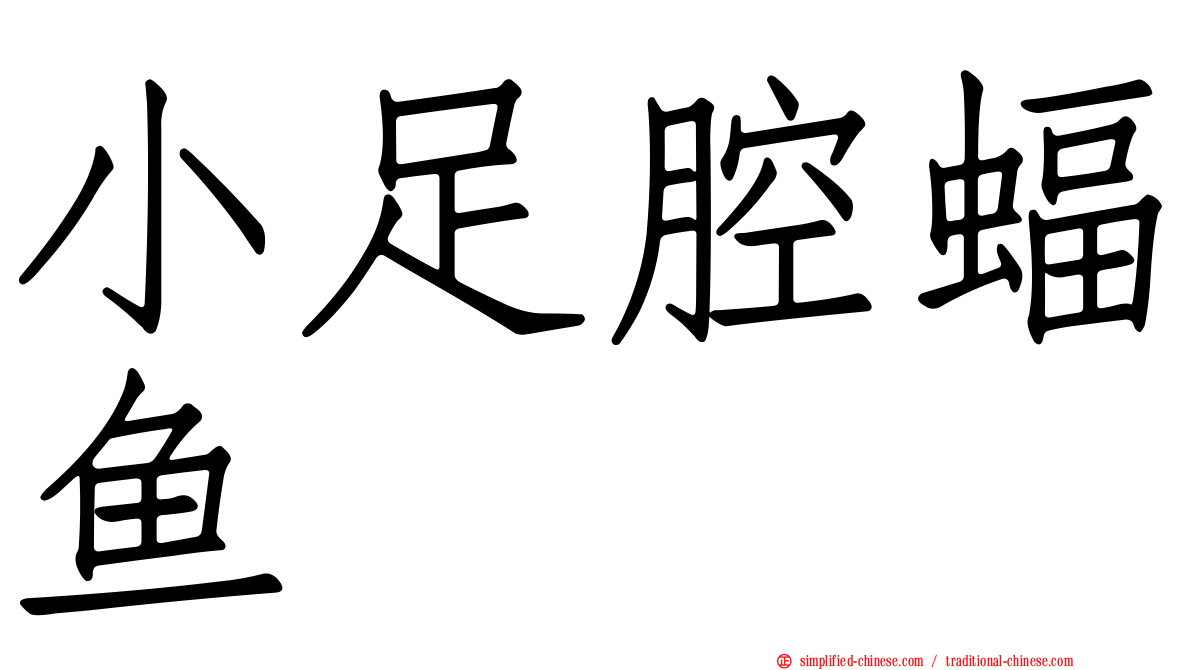 小足腔蝠鱼