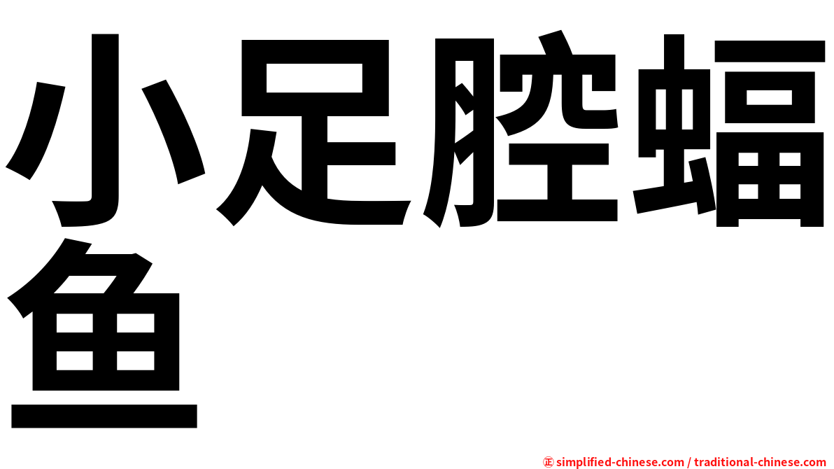 小足腔蝠鱼
