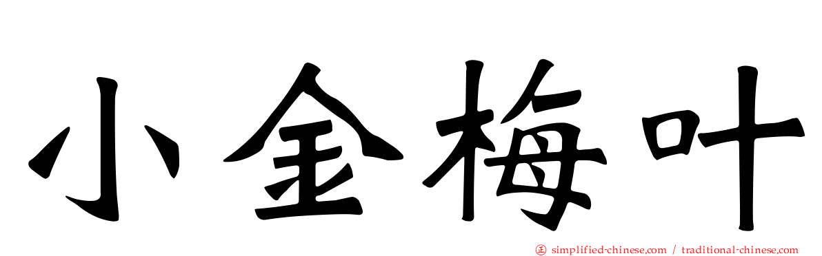 小金梅叶