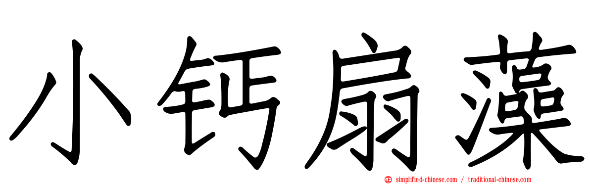 小钙扇藻