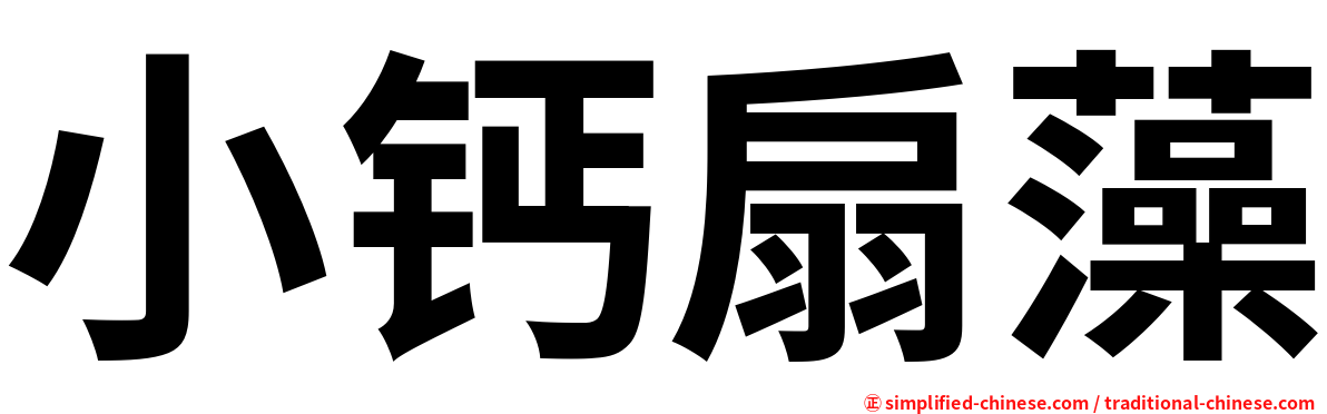 小钙扇藻