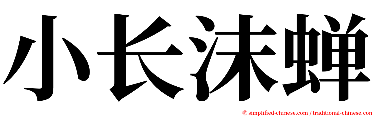 小长沫蝉 serif font