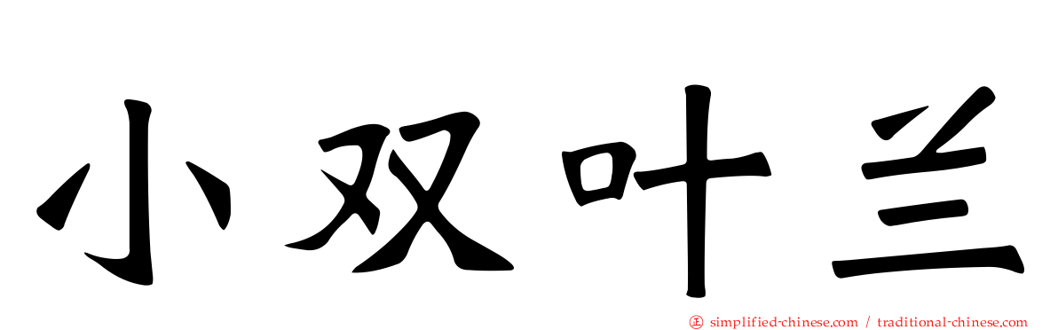 小双叶兰