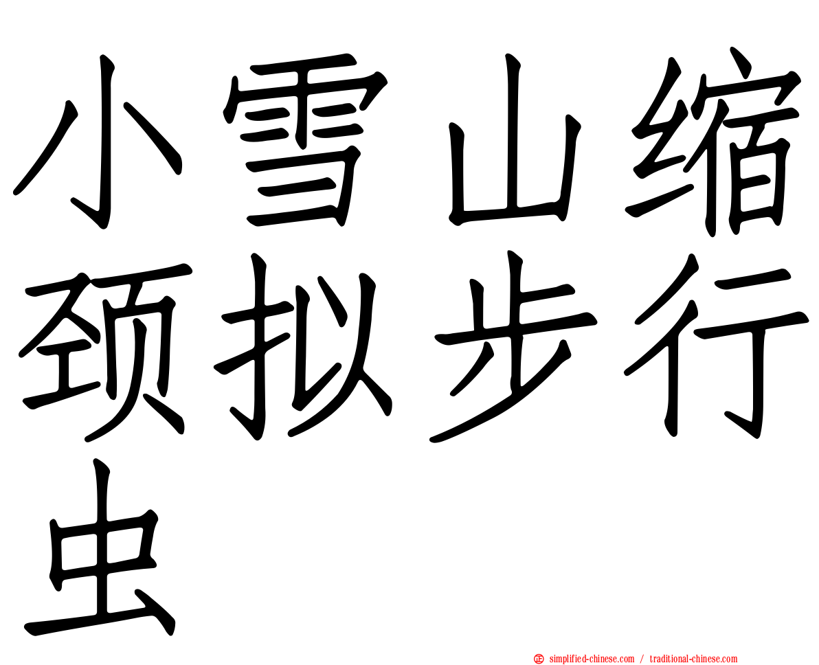 小雪山缩颈拟步行虫