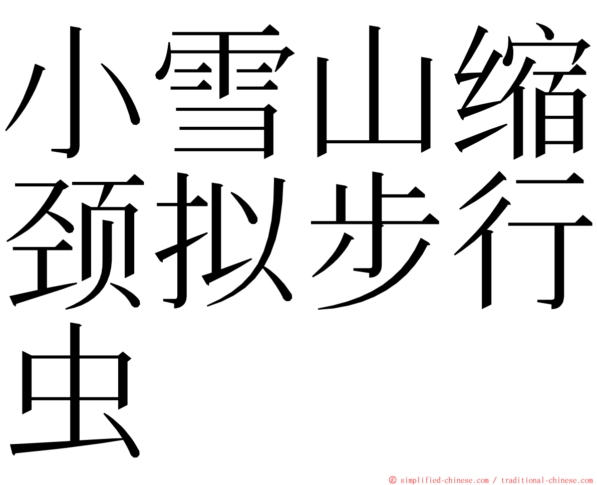 小雪山缩颈拟步行虫 ming font