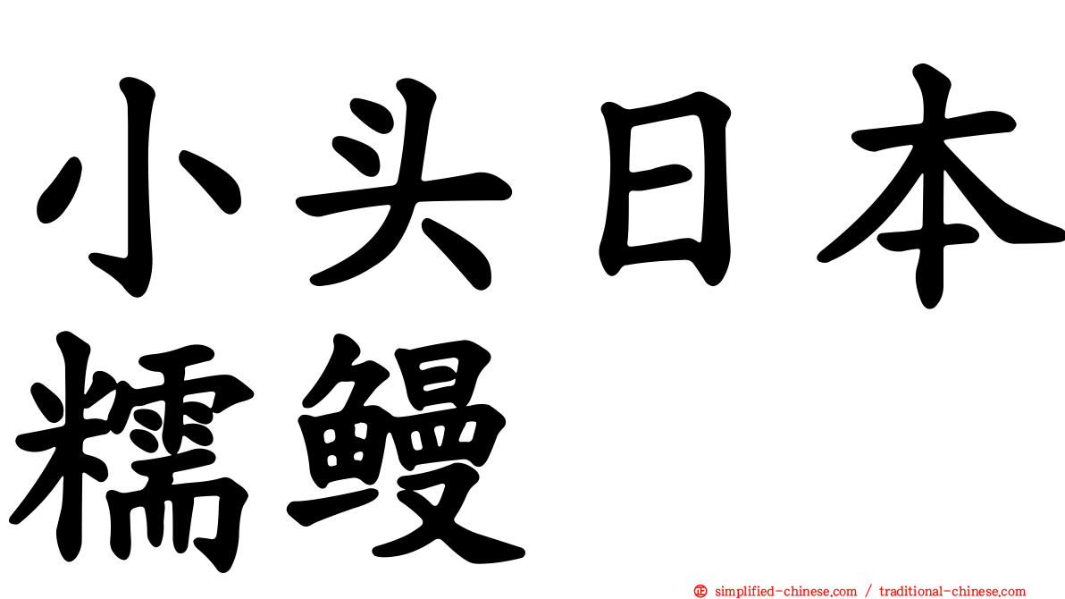 小头日本糯鳗