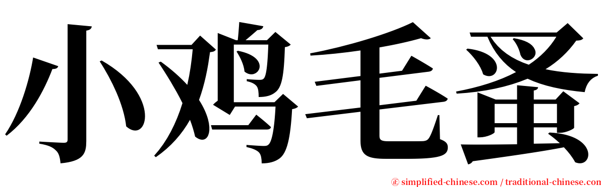 小鸡毛蚤 serif font