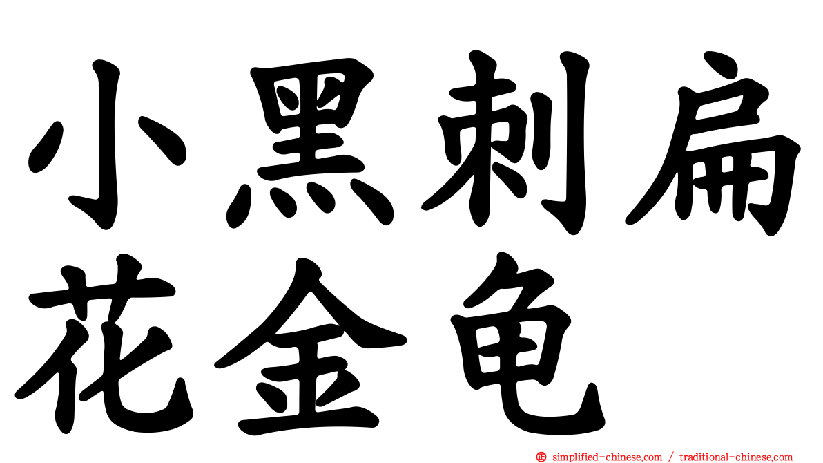 小黑刺扁花金龟