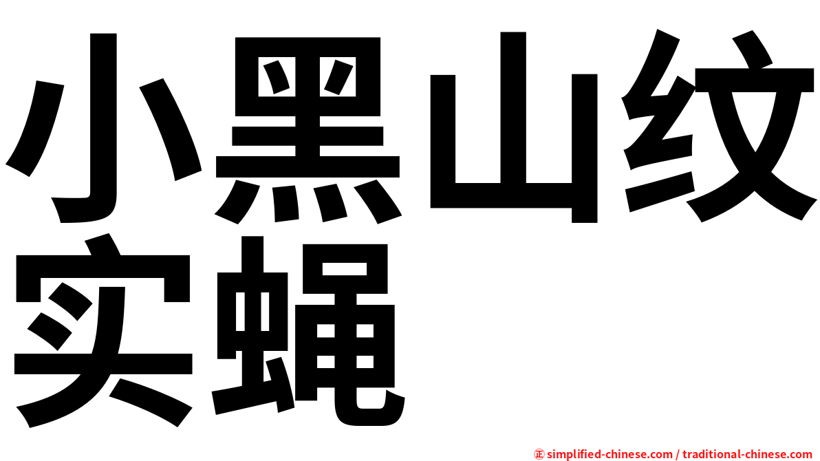 小黑山纹实蝇