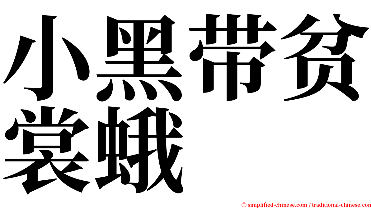 小黑带贫裳蛾 serif font