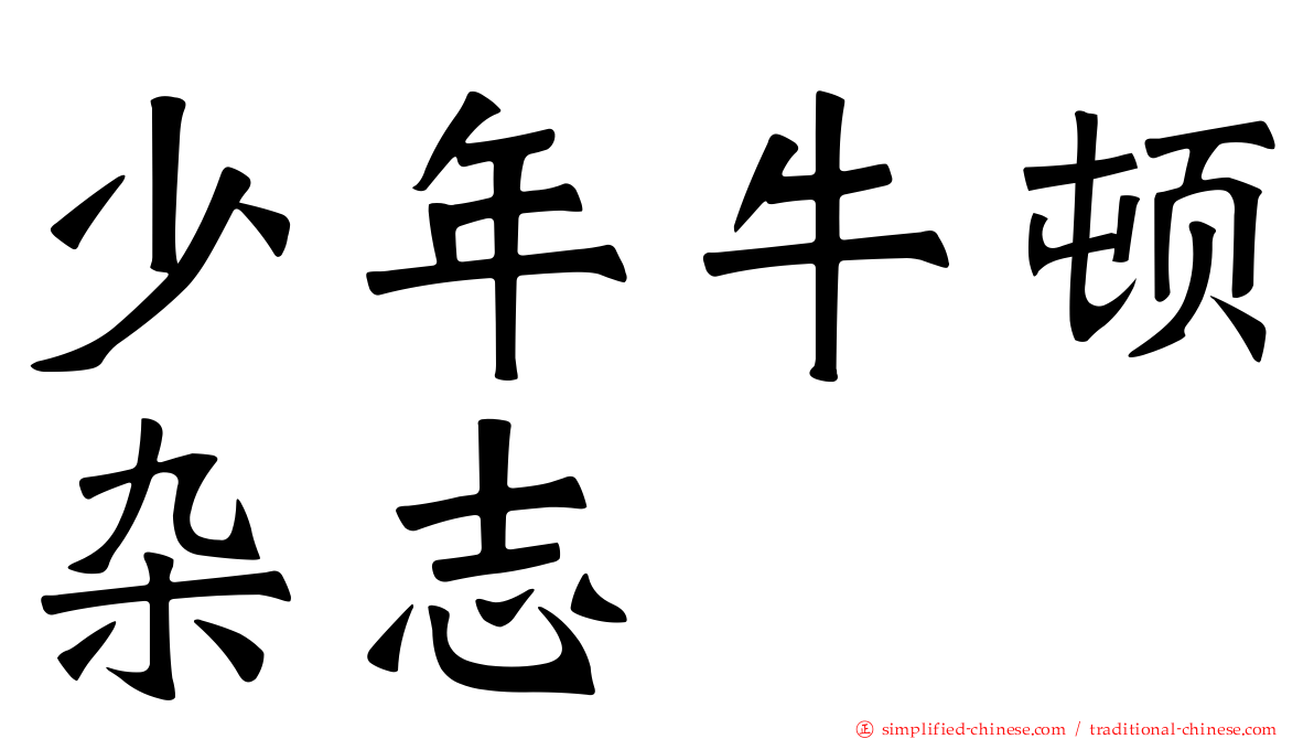 少年牛顿杂志
