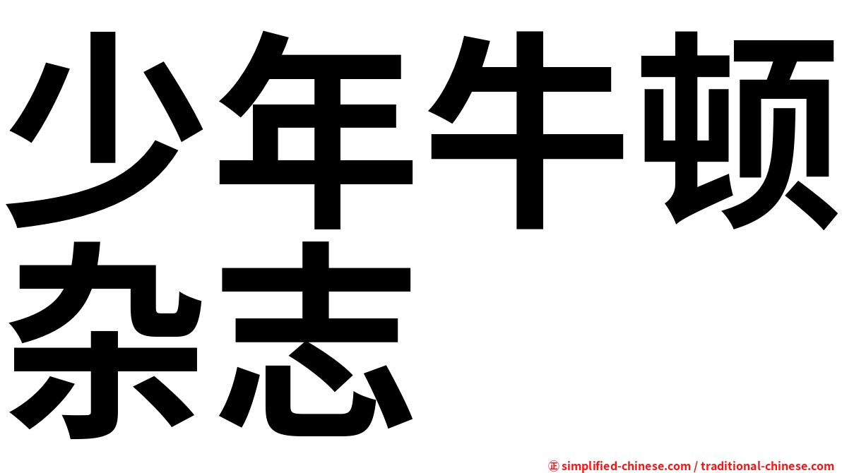 少年牛顿杂志