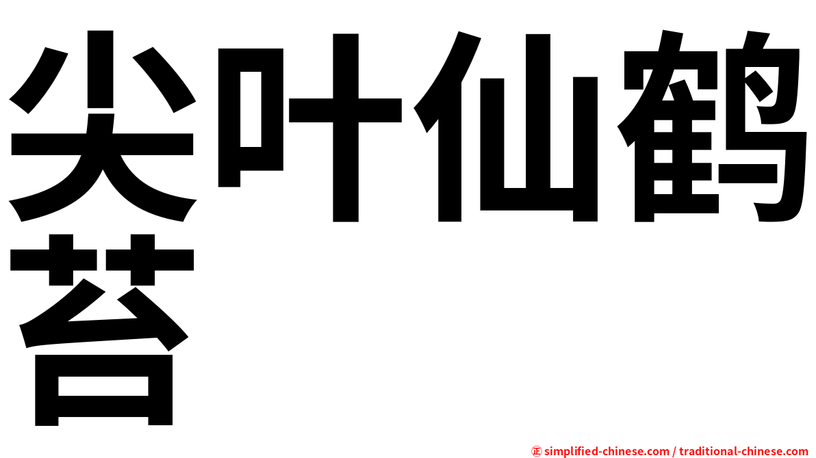 尖叶仙鹤苔