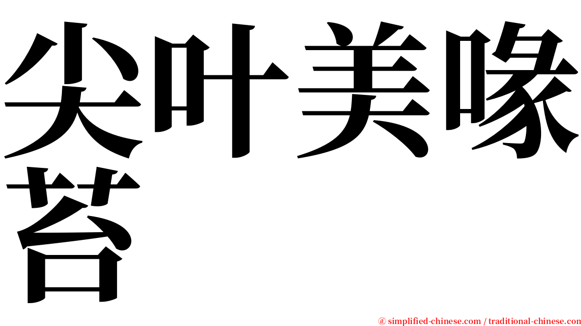 尖叶美喙苔 serif font