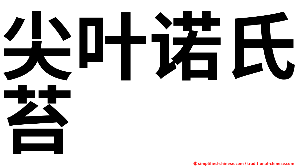 尖叶诺氏苔