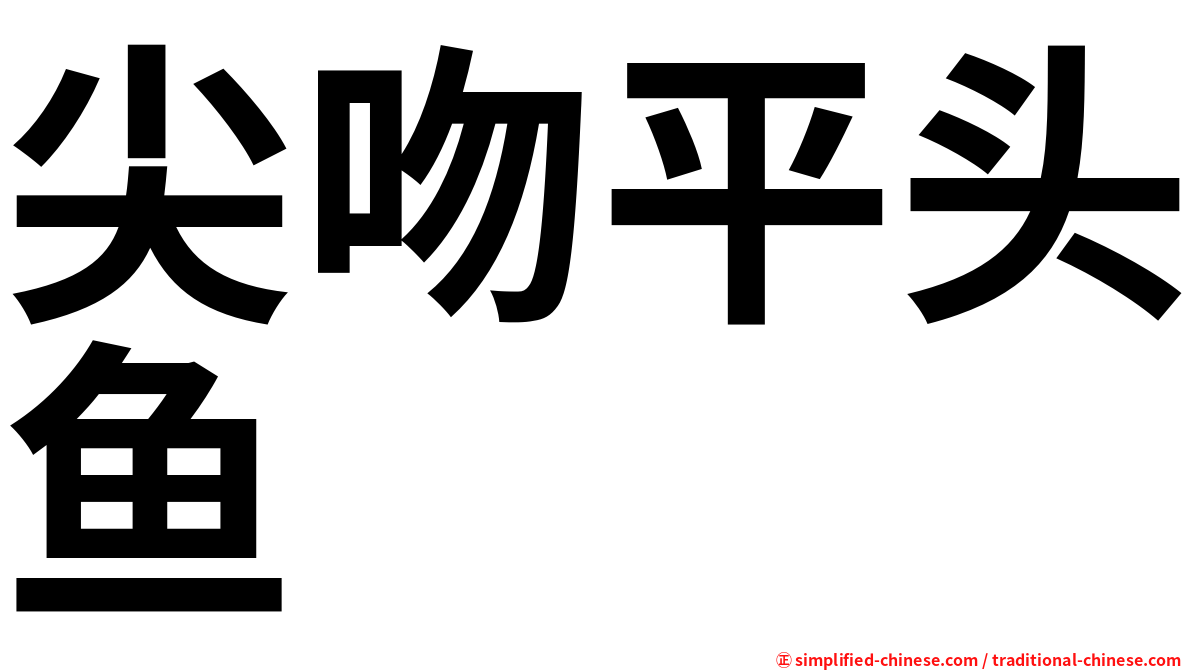 尖吻平头鱼