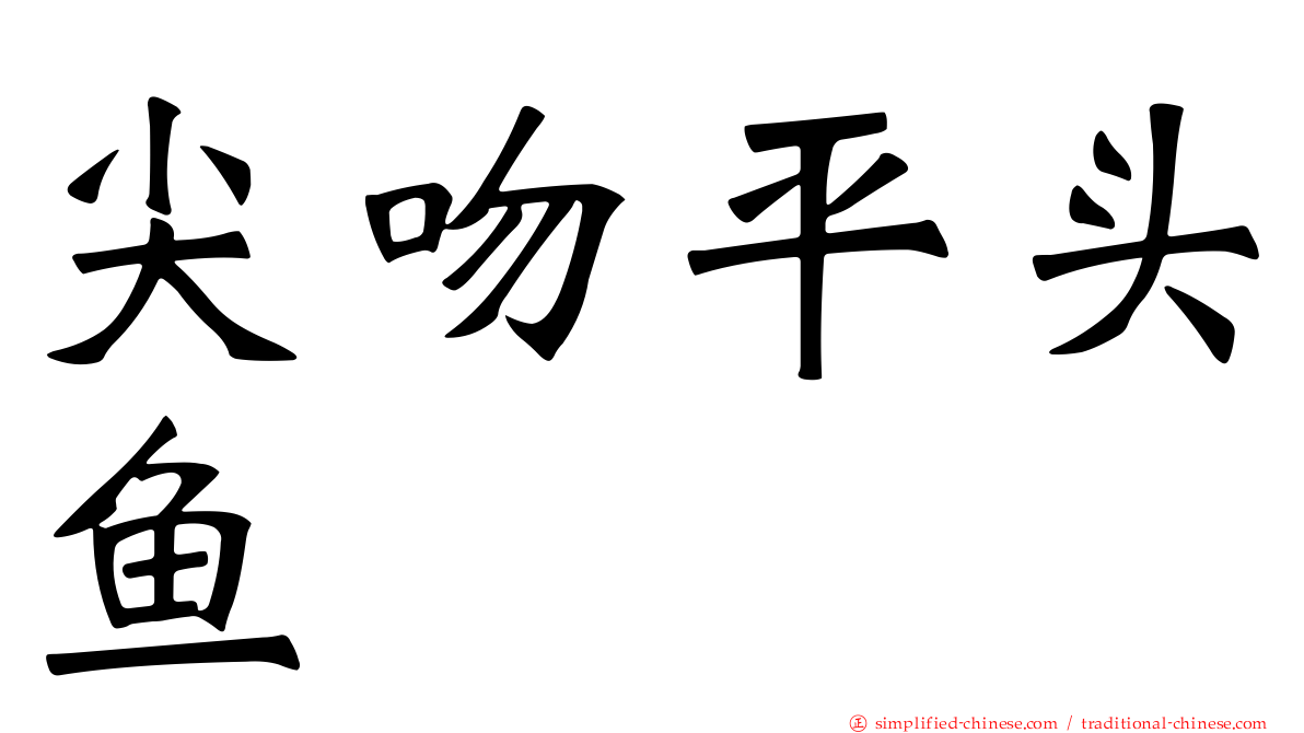 尖吻平头鱼