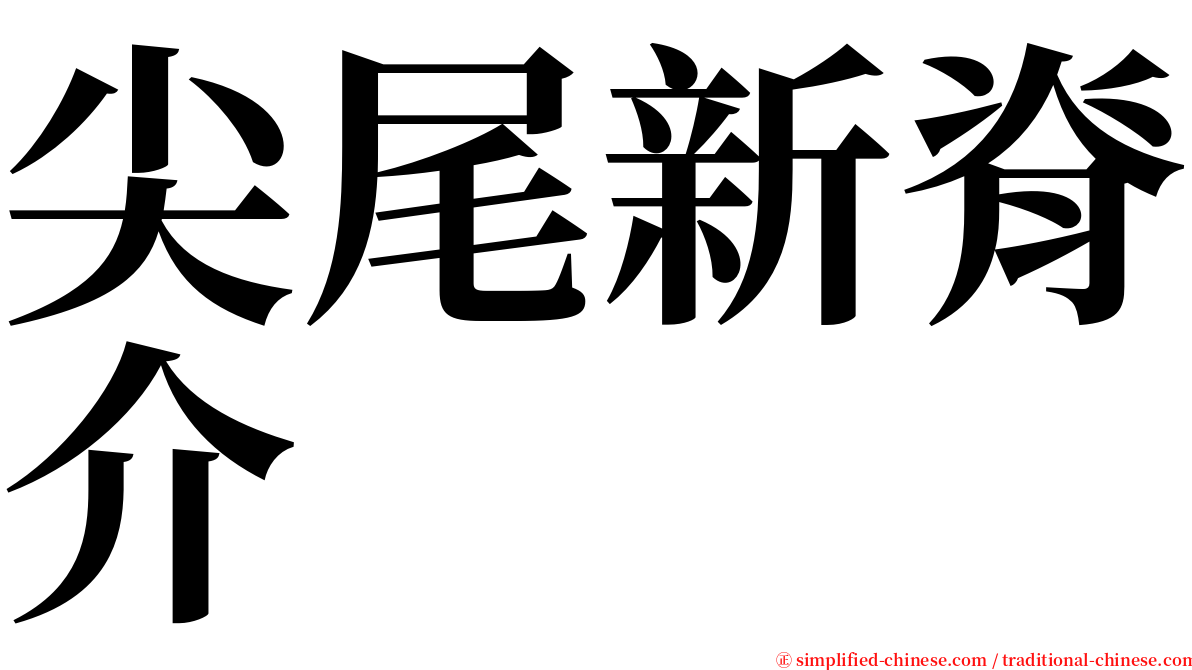尖尾新脊介 serif font