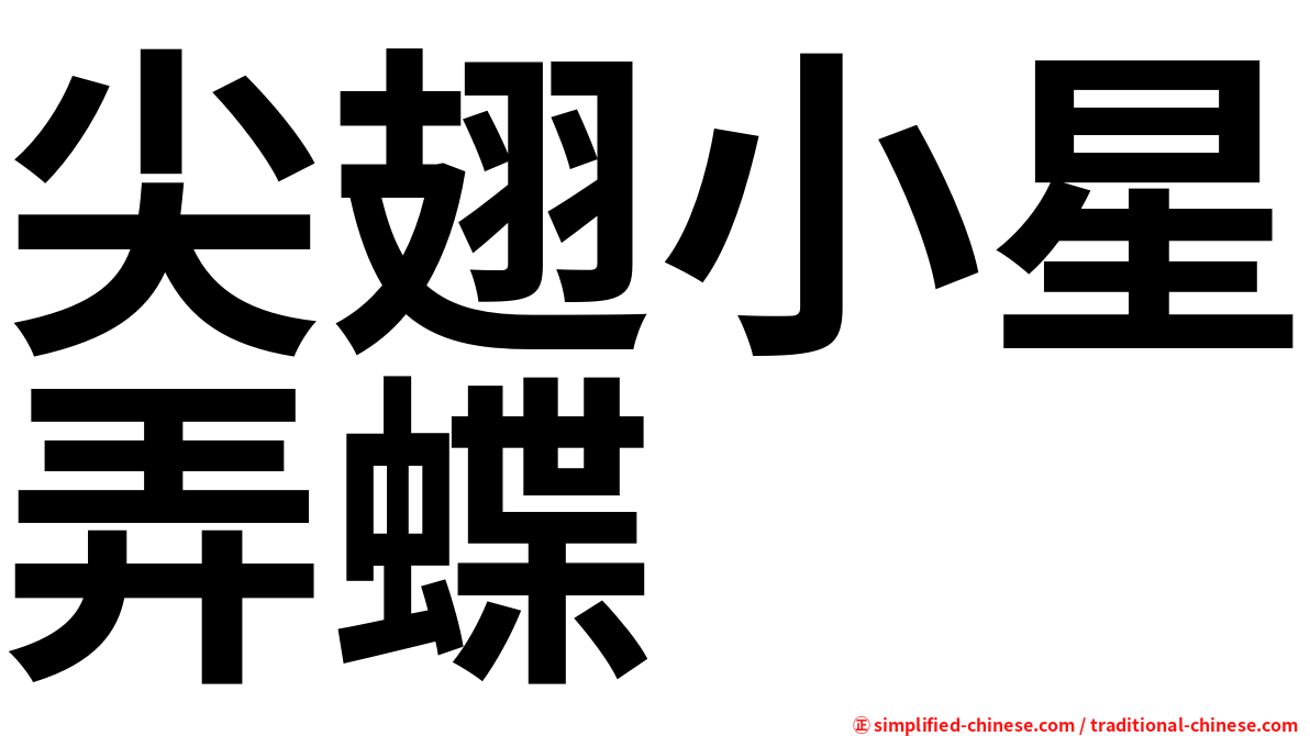 尖翅小星弄蝶
