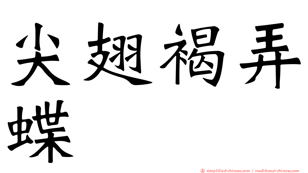 尖翅褐弄蝶