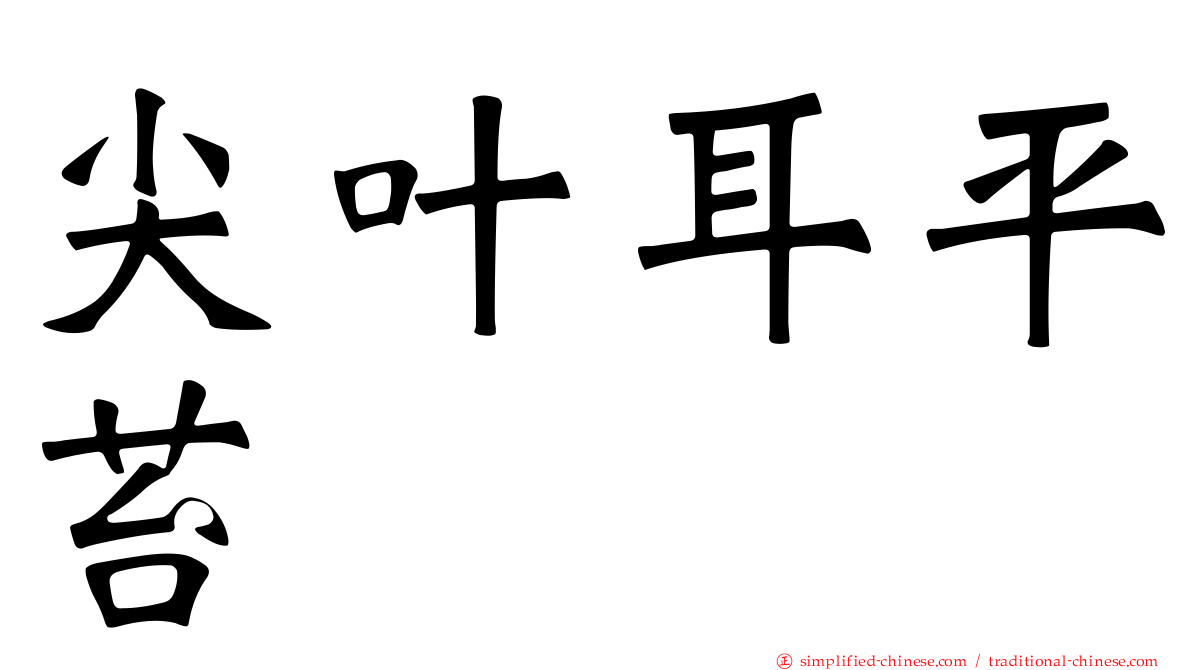 尖叶耳平苔